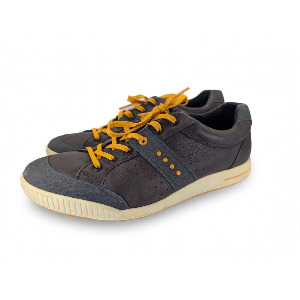 ECCO Street Retro Golf Shoes Mens 10 Brown Mocha Spikeless Hydromax Leather